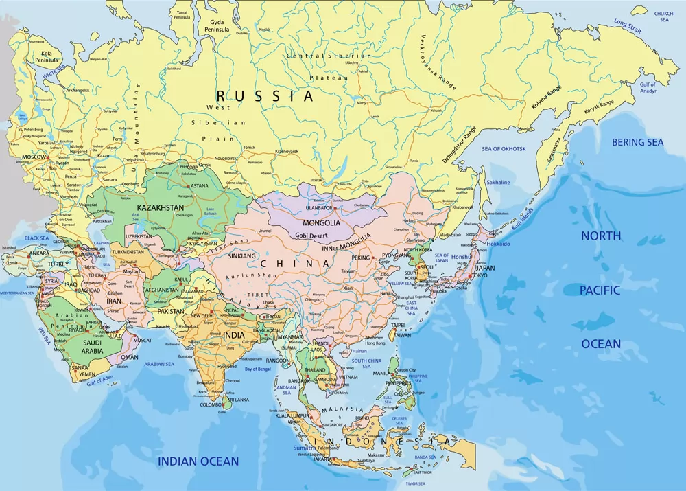 Vista de asia
