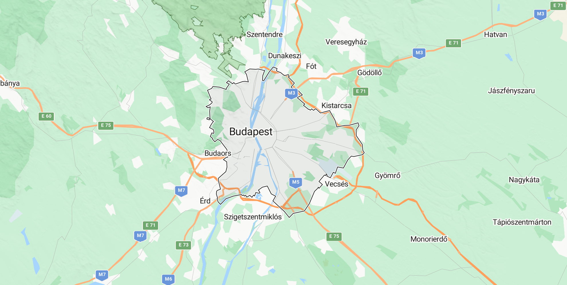 el mapa de Budapest