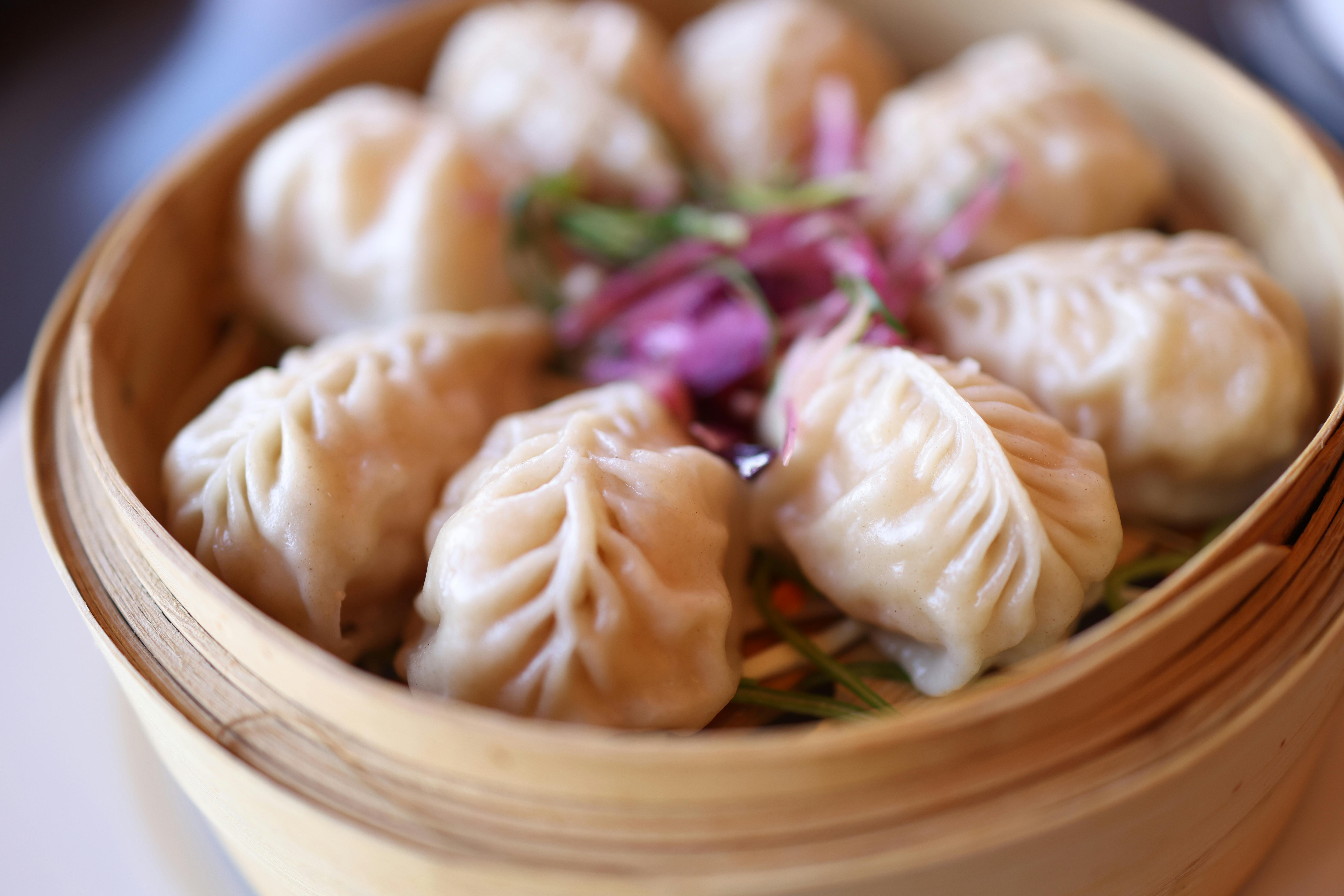 Dumplings al vapor
