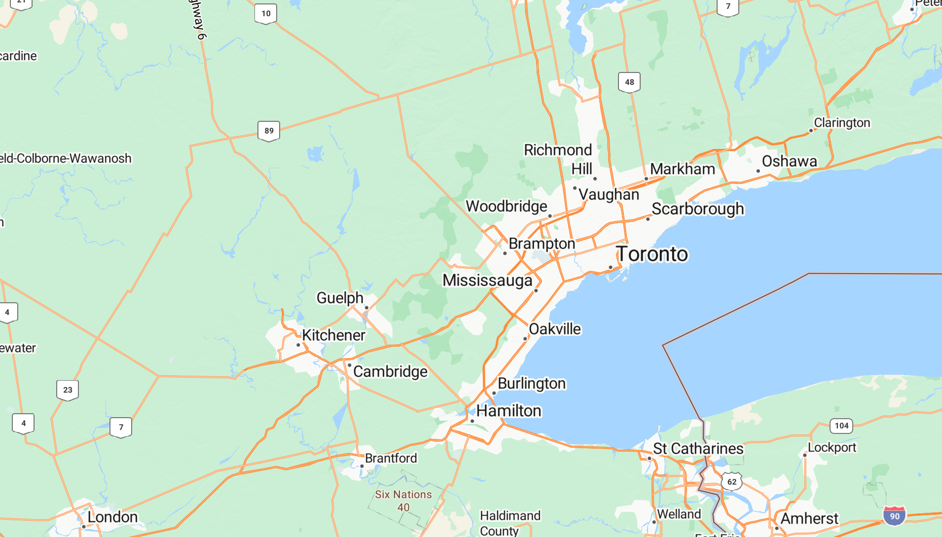 el mapa de Toronto